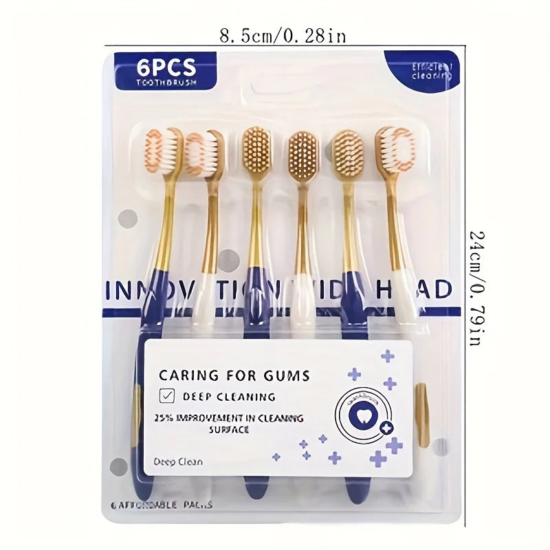 Wide head Dense silk soft premium toothbrush adult soft bristles high-density household deep cleaning mouth