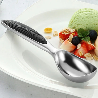 Ice Cream Scoop Zinc Alloy Ice Cream Scoop Stonego Spoon with Non-Slip Handle for Cookie Dough Gelato Sorbet Sundaes