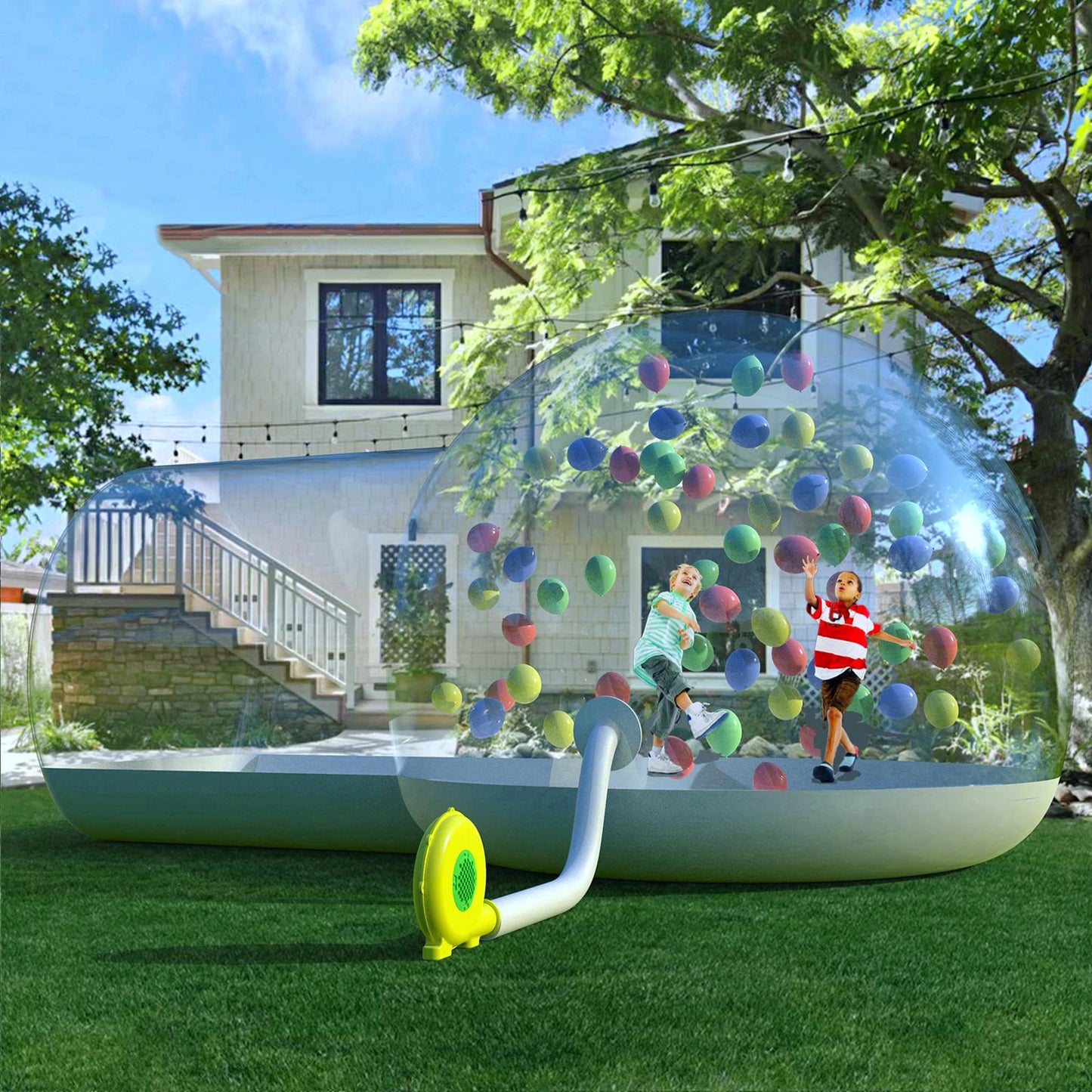 Inflatable Bubble House Outdoor PVC Clear Home Tent Commercial Camping Bubble Tent House Dome Transparent 3M(Exclude Blower)