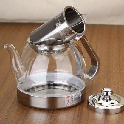 Stainless Steel Induction Cooker Special Glass Boiling Teapot Heat-resistant Heating Tea Infuser Kung Fu Tea Tea Set - MarvelouStoree