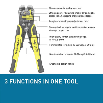 Professional Electrician Wire Tool Cable Wire Stripper Cutter Crimper Automatic Crimping Stripping Plier