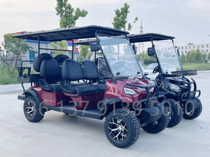 2023 New Tourist Golf Carts Four-Whee 4 Seat 48V 72V Vehicle Street Legal Electric Golf Cart 6 Seater Lithium Battery Golf Car