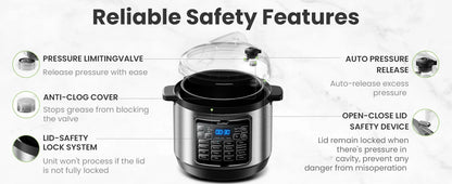 16 in 1 Electric Pressure Instant Multi Olla de Presion Non-Stick Pot Yogurt Maker Rice Cooker Slow Cooker Sauté