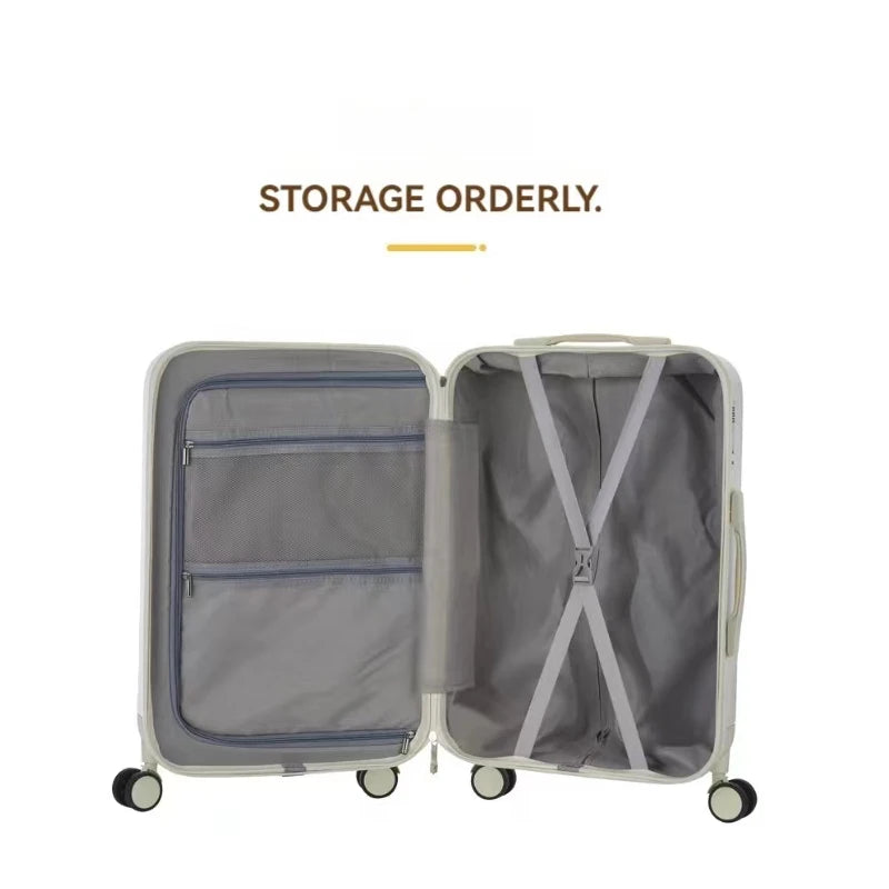 2024 New Large Capacity Durable Luggage Sets ABS+PC Suitcase Women Girl Carry-On Boarding Travel 18/20/22/24/26/28