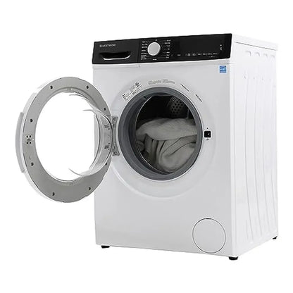 Compact Front Load Washer 2.2-Cu.Ft 15 Cycles LED Display White Space-Saving Design Easy-to-Use