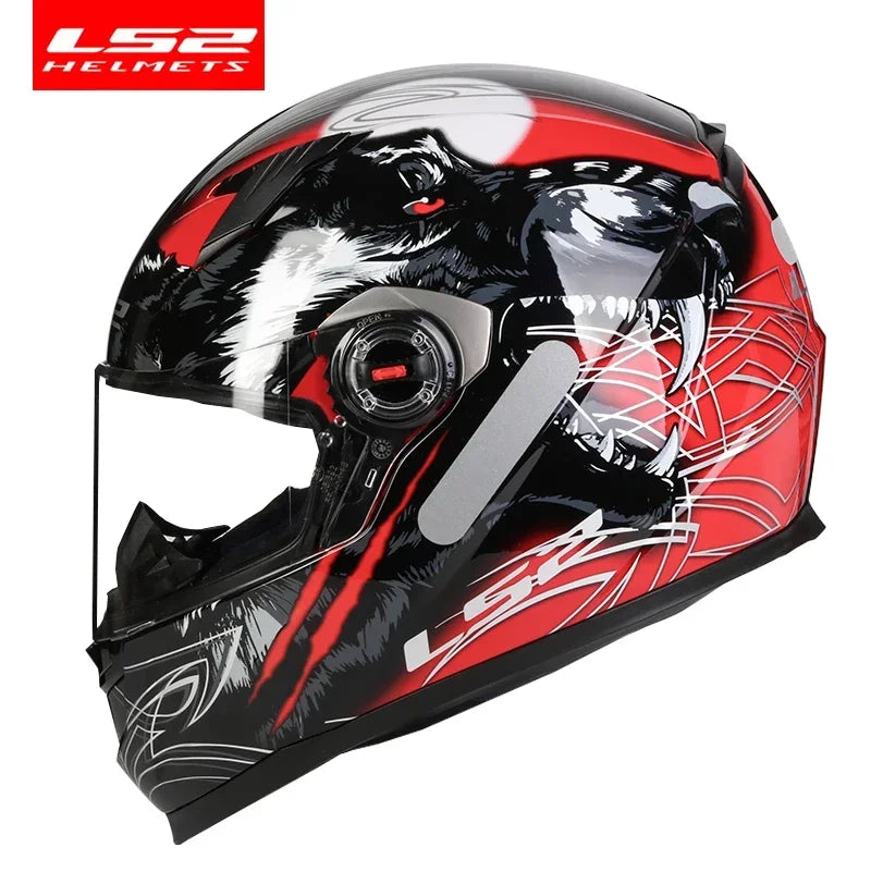 LS2 Clown full face motorcycle helmet ls2 FF358 motocross racing man woman casco moto casque ECE Approved