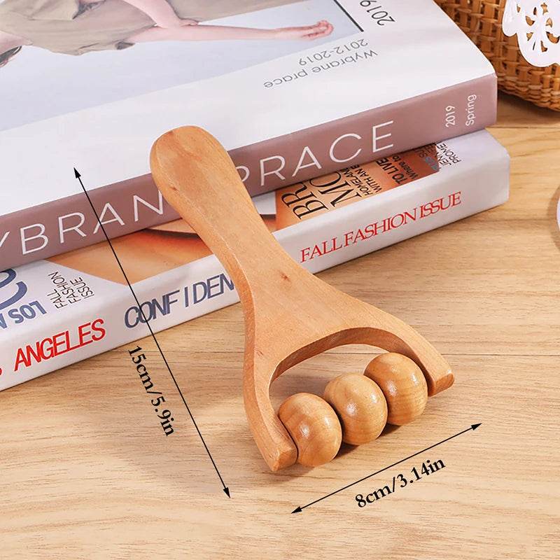 Wooden Roller Massager Neck Shoulder and Leg Universal Hand Massager Massage Tool Foot Massager - MarvelouStoree