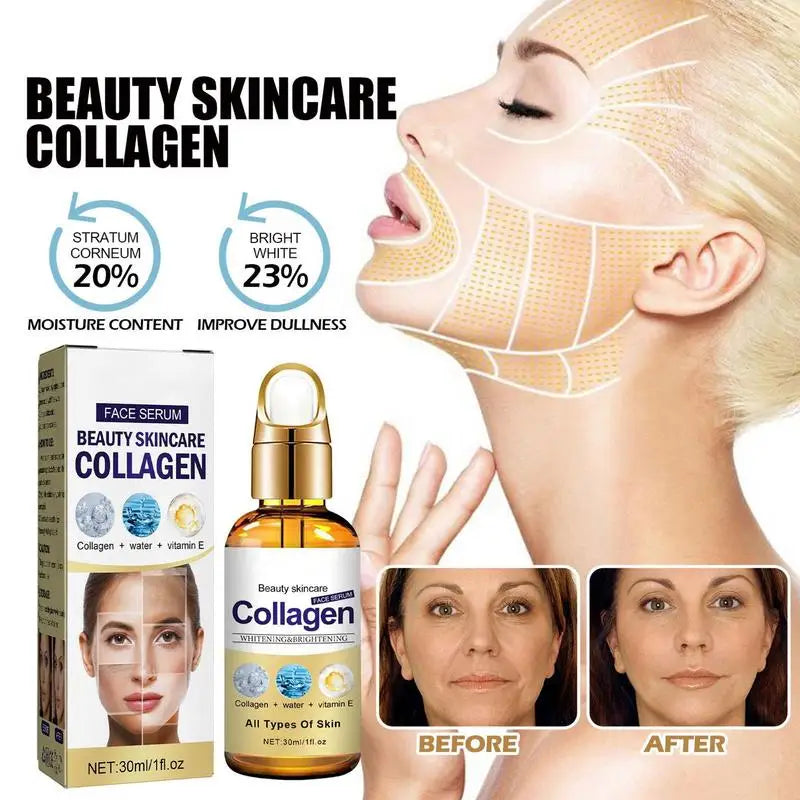 30ml Collagen Serum Moisturizing Skin Repair Whitening brightening Anti Wrinkle Face Serum Acne Treatments