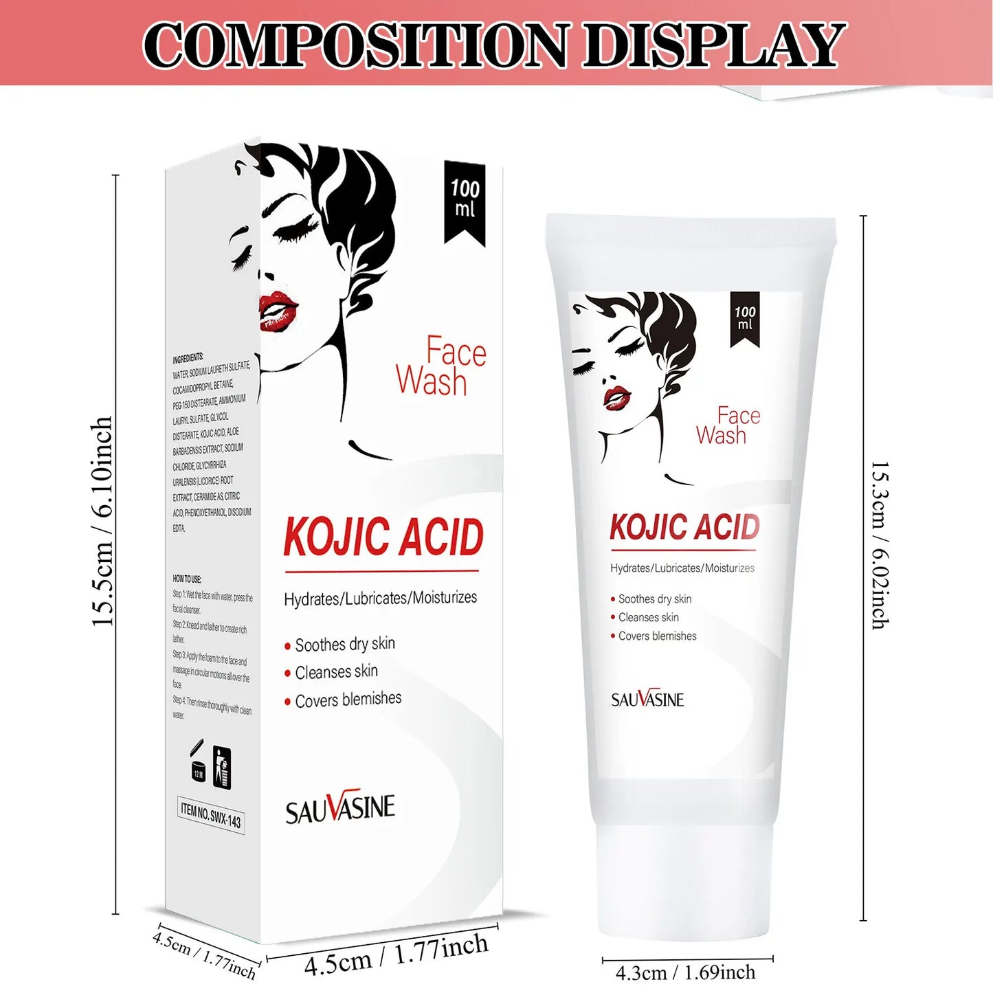 Kojic Acid Whitening Set Face Cream Moisturizer Facial Mask Collagen Face Repair Suncreen Facial Soap Anti-Aging Skin Care Kit