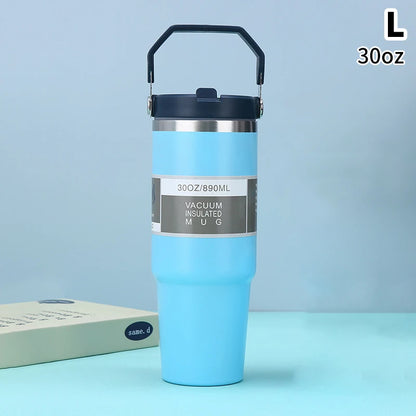 20/30oz Vacuum Insulated Tumbler Stainless Steel Coffee Cold Cup With Straw Insulated Water Bottle Thermal Water Tumbler Cup