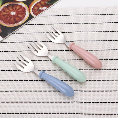 3pcs Children Spoon Forks Box Kids Stainless Steel Kids Cutlery Portable Baby Feeding Utensils Baby Spoons Baby Tableware Set