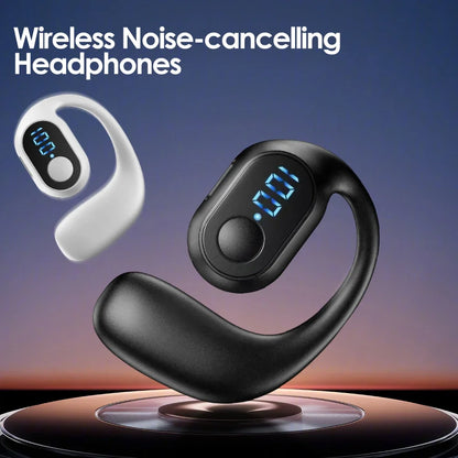 Bluetooth Earpiece V5.3 Wireless Handsfree Headset with Mic Single Earphone for iPhone Android Samsung Laptop Sports Headphone