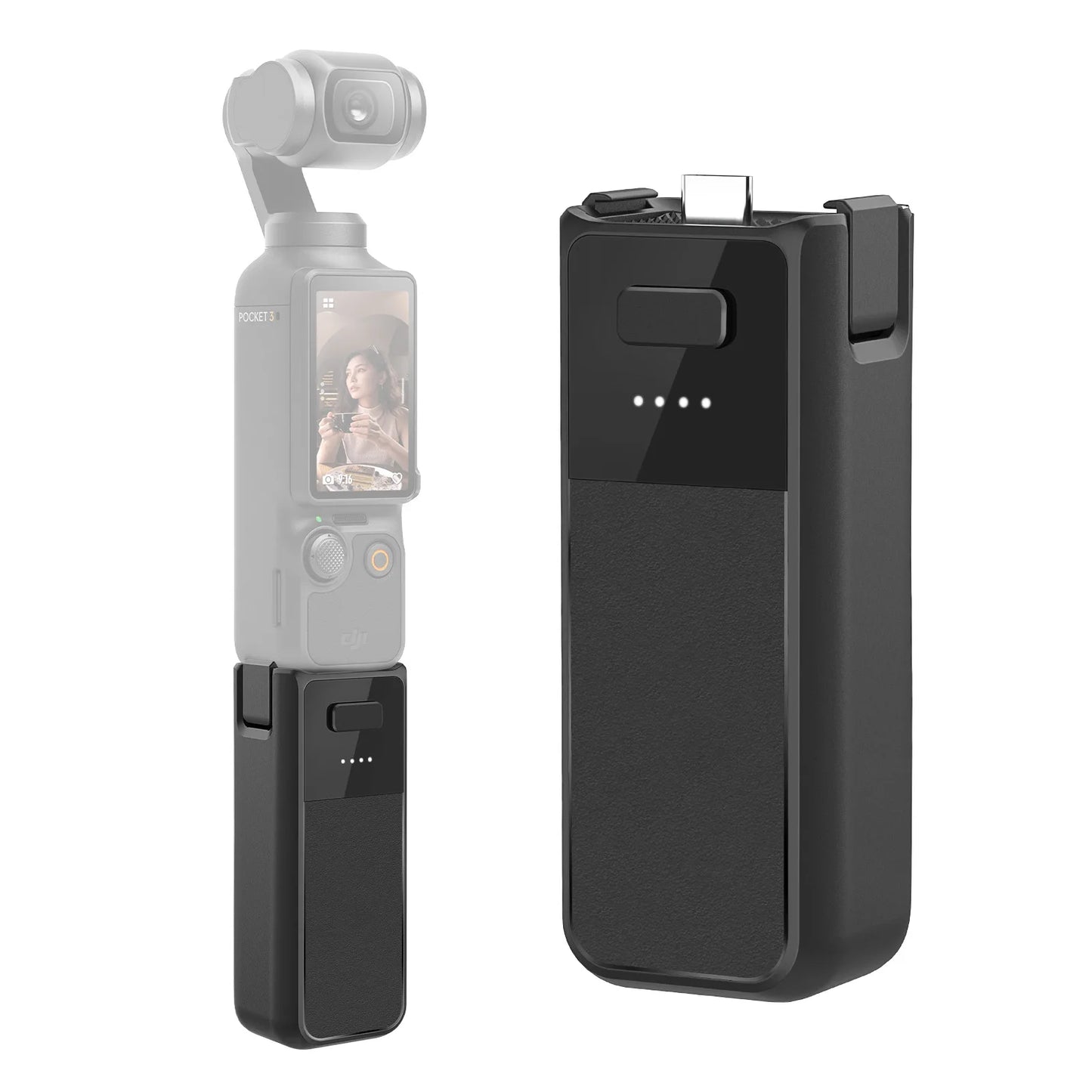 DJI Osmo Pocket 3 Battery Handheld 2800mAh Power Bank Hand Grip for Osmo Pocket 3 Camera with Type-C Cable