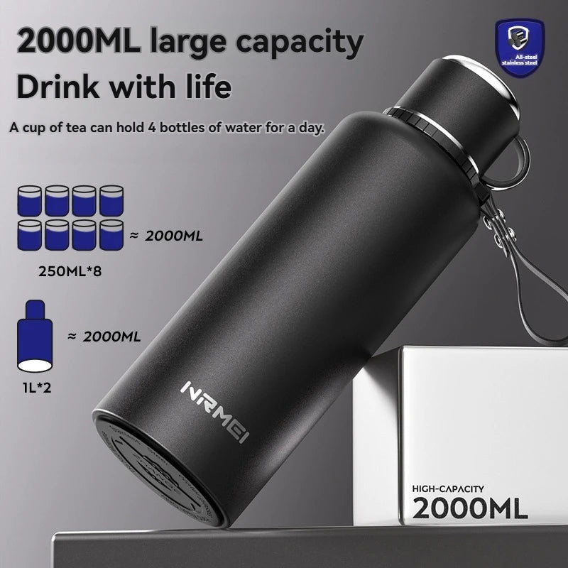 2L Thermos Insulated Water Bottle Smart Vacuum Flask coffee drinkware cup Stainless Steel Double Wall Kettles Hot Water Bottle