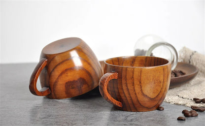 Wooden Big Belly Cups Handmade Natural Spruce Wood Cups Beer Tea Coffee Milk Water Cup Kitchen Bar Drinkware for Kitchen