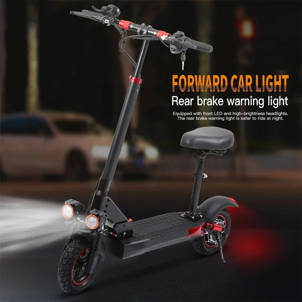 Motor 800W Folding Electric Scooters With Seat For Adults Commuter 28MPH Fast Foldable E-Scooter Off-Road Tires Electric Scooter