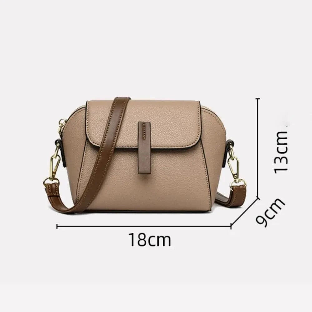 Genuine Leather Women Crossbody Shoulder Bags 2024 Luxury Solid color Cow Leather Handbag Female Messenger Tote