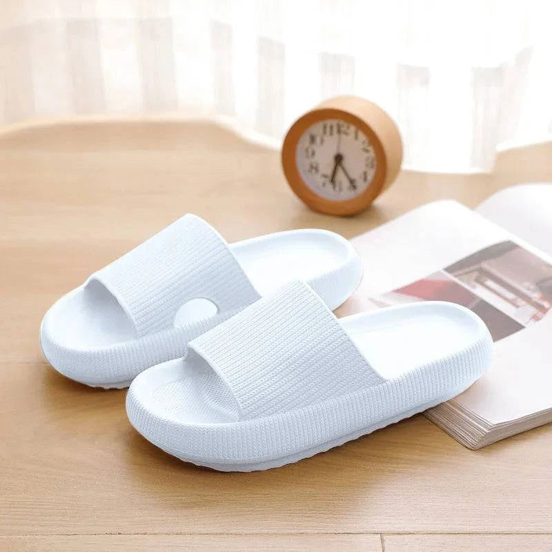 Thick Platform Bathroom Home Slippers Women Fashion Soft Sole EVA Indoor Slides Woman Sandals 2023 Summer Non-slip Flip Flops - MarvelouStore