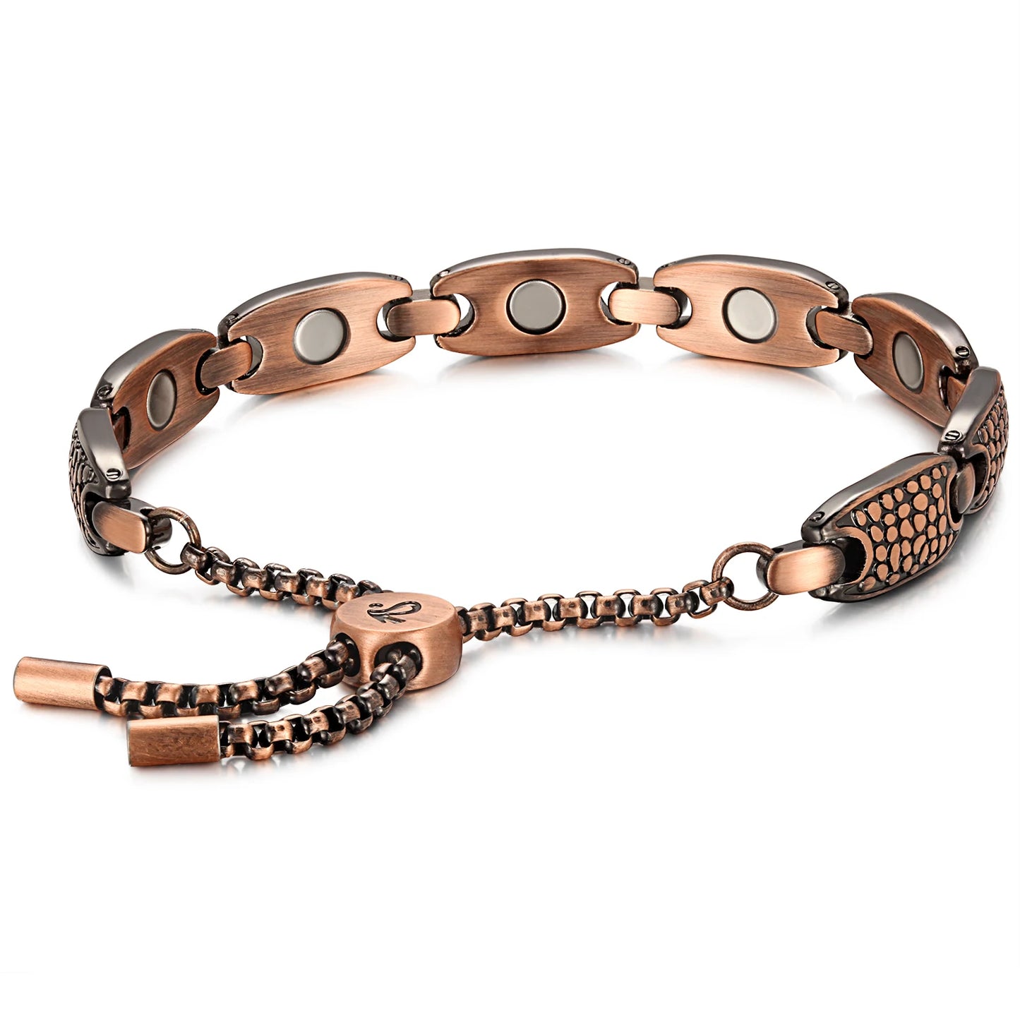 Rainso Spots Copper Bracelet For Women Healing Magnetic Bracelet Viking Arthritis Sleep Aid Adjust Chain 4in1 Bio Energy Jewelry