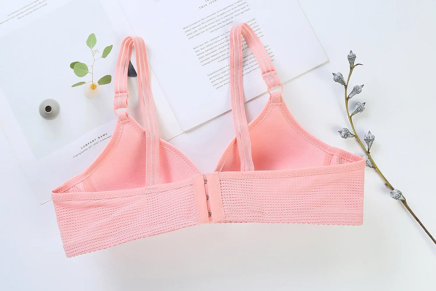 Gathered Active Bra Women Plus Size Push Up Solid Wireless Thin Soft Cotton Underwear Full Cup Bra Smooth Breathable Lingerie