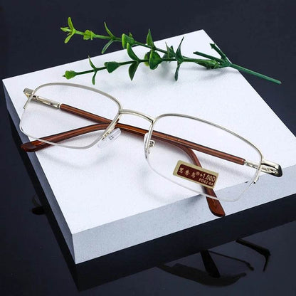 Men Glass Reading Glasses Presbyopic Eyewear0.5 0.75 1.0 1.25 1.5 2.0 2.25 2.5 2.75 3.0 3.25 3.5 3.75 4.0 4.5 5.0 Unisex - MarvelouStoree