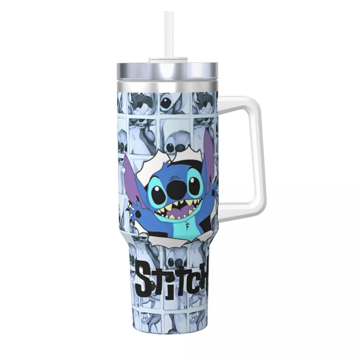 Custom Stitch Stainless Steel Tumbler Travel Mugs Cup Large Coffee Mug Portable Cold Drink Milk Tea Water Bottle