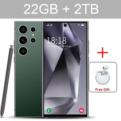 2024 S24 Ultra 7.3HD Global Version Mobile CASE Phones Original Smartphone 5G Dual SIM Android 14 Cell Phone 7800mAh 108MP Cellphones - MarvelouStoree