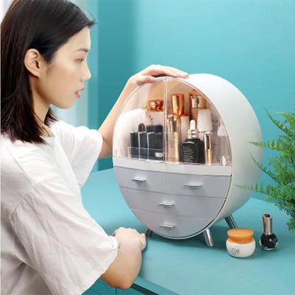 New Desktop Dustproof Organizer Storage Waterproof Fashion Skin Big Cosmetic Care Capacity Beauty Drawer Storage Box Makeup Bath