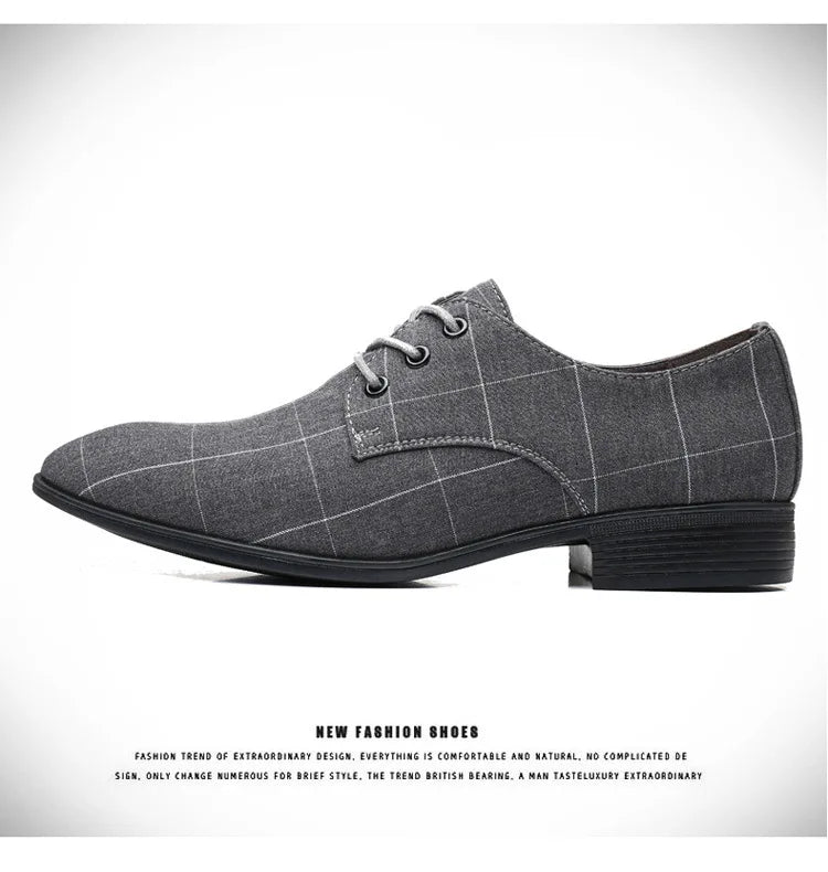 Men Classic Business Shoes Man Dress Shoes Fashion Korea Pointed Toe Lace-Up Formal Wedding Shoes Men Black Lattice 999