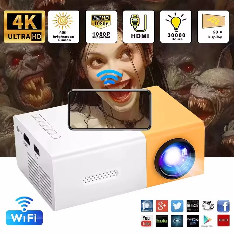 Xiaomi YG300 MINI Projector Portable Home Theater Smart TV Laser Beamer 3D Cinema LED Videoprojector for 4k 1080P Movie Via