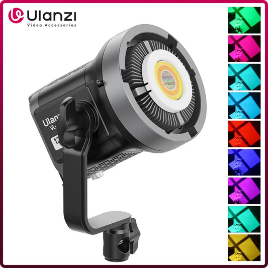 Ulanzi VL-120C 120W V-Mount RGB Full Color COB Video Light Wireless APP Control 2700K-6500K for Video Photography Studio Shoot