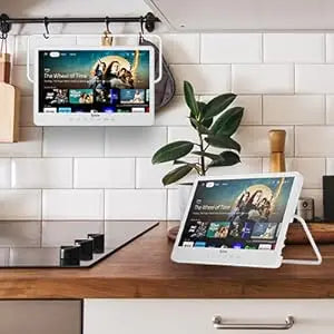 15.6'' Portable Smart TV 12 Volt Television, 10000mAH Battery Powered IP66 Waterproof Dual Speakers Wireless WiFi 300nits Small