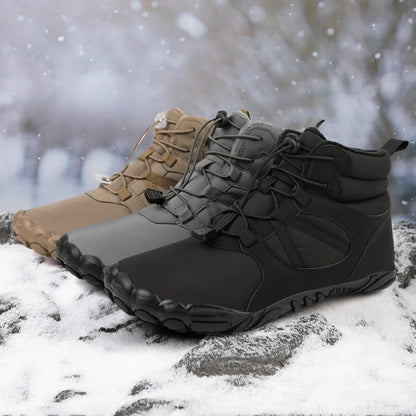 Winter Jogging Sneakers Thickened Ankle Boots BareFoot Casual Shoes Non Slip Waterproof Thermal Boots for Travel Climbing Hiking