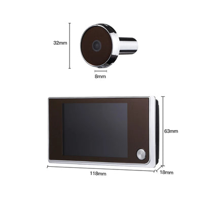 Awapow 3.5 Inch Doorbell Peephole Viewer Digital Door Camera 120° LCD 2 Million HD Pixels Cat Eye Door Bell Outdoor Monitor