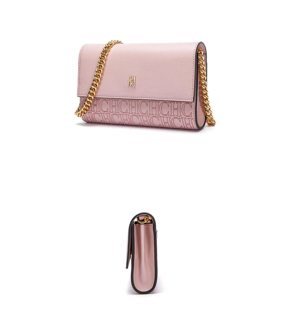 Classic Solid Color Exquisite Craftsmanship Light Luxury Design New 2024 Chain Bag Letter Element Women's Crossbody Bag