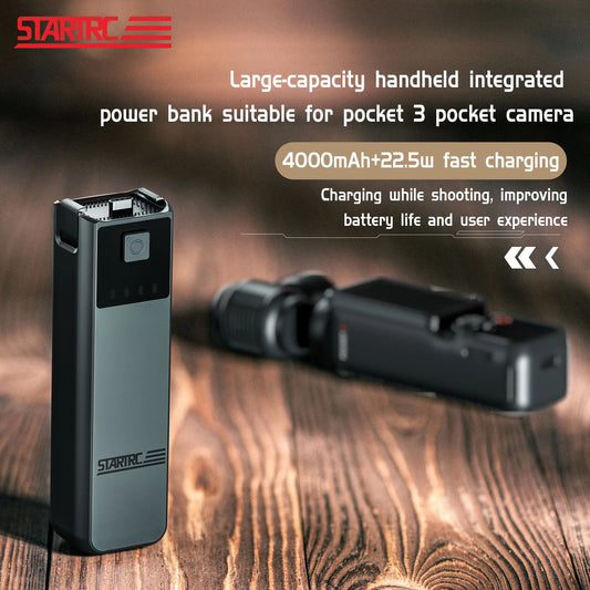 Portable Handle Grip Charger Mobile Power Bank  Extension Charging For DJI Pocket 3 Gimbal Camera Accessories