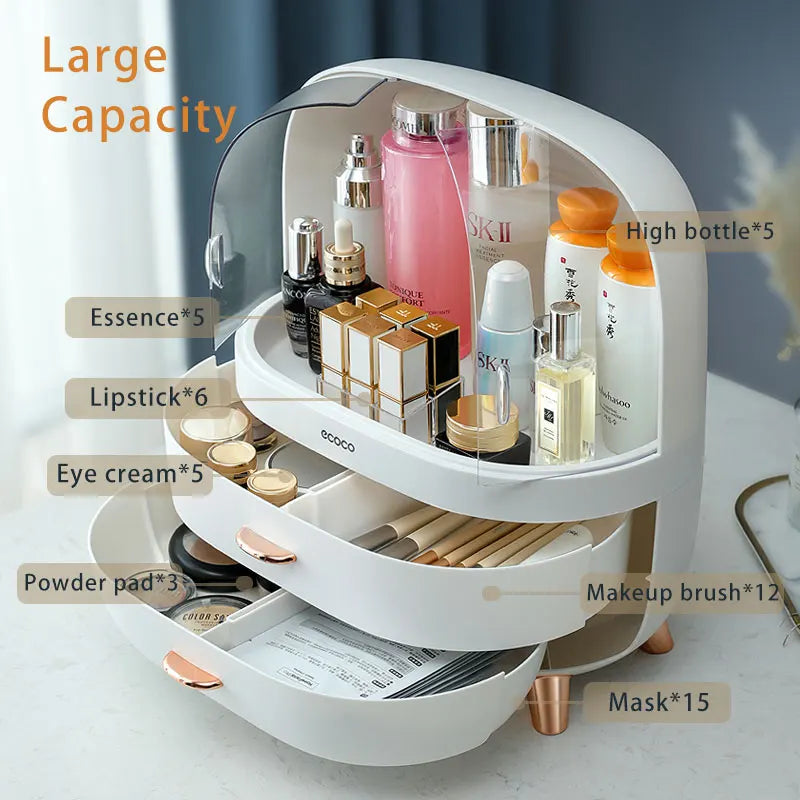 Makeup Container Polish Box Desktop Storage Organizer Makeup Drawer Large Box Cosmetic Capacity Storage Nail Jewelry