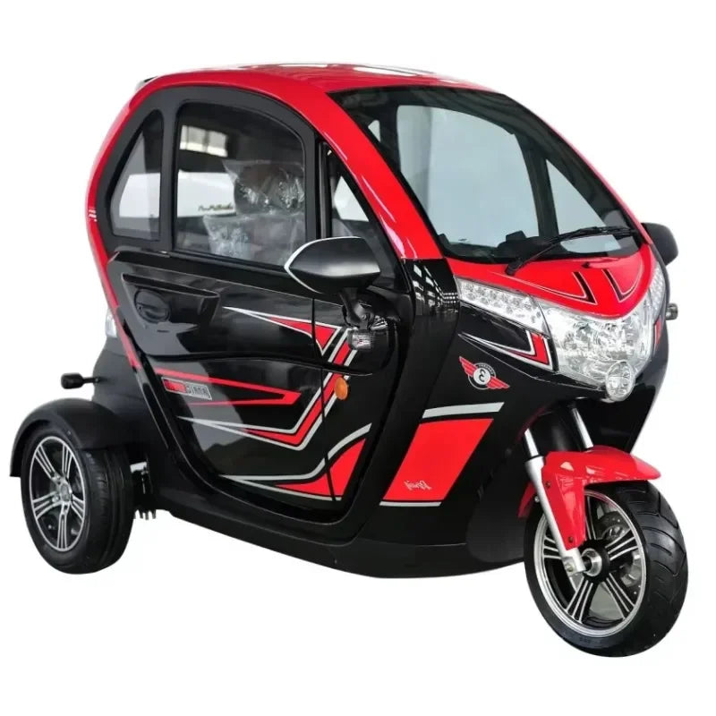 China Electric Mobility Tricycle Double Adulte Gasoline Enclosed Tricycle For Handicapped