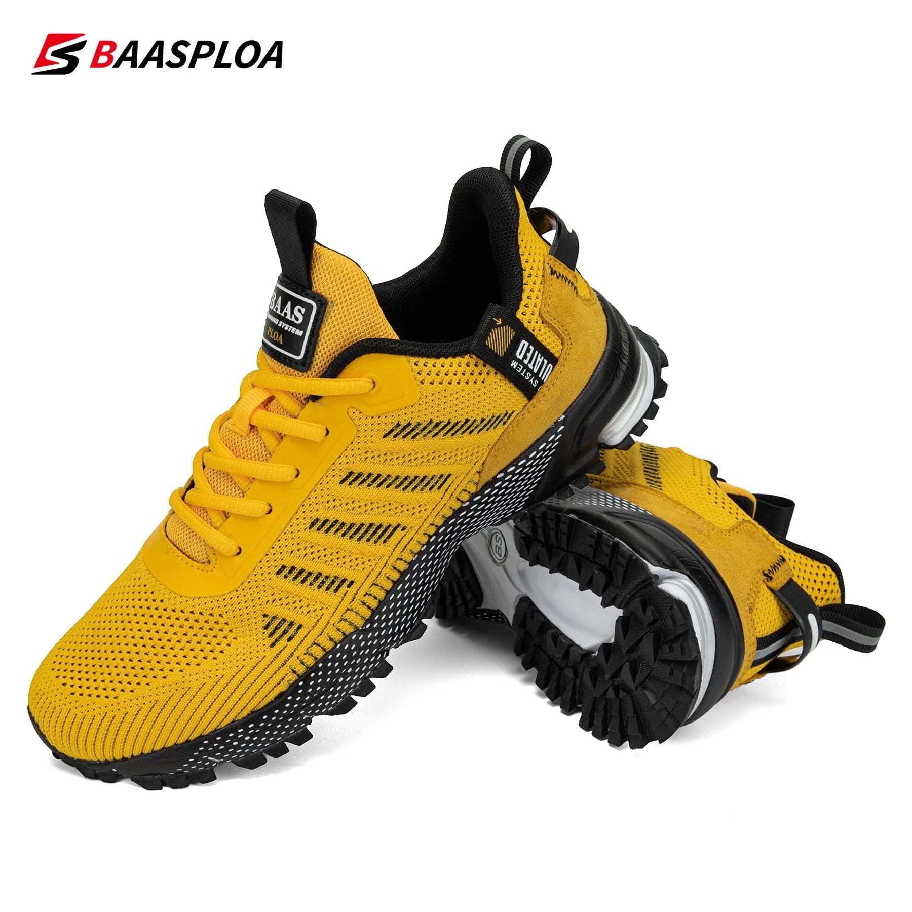 Baasploa Professional Running Shoes For Men Lightweight Men's Designer Mesh Sneakers Lace-Up Male Outdoor Sports Tennis Shoe