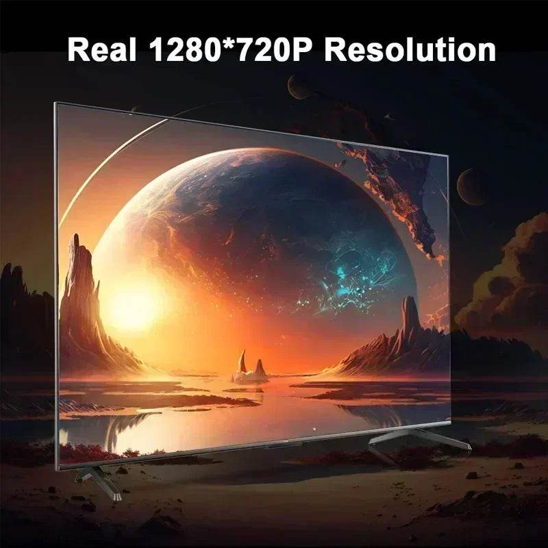 New 2024 4K Android 11 Dual Wifi6 200 ANSI All Winner H713 BT5.0 1080P 1280*720P Home Cinema Outdoor Portable Projetor - MarvelouStoree