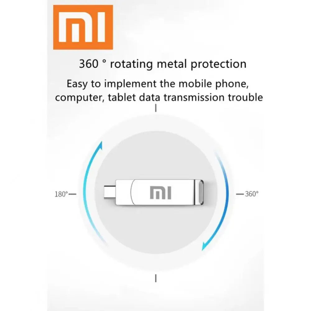 Xiaomi 2TB USB Flash Drive 256G Type C Pendrive OTG Memory Stick 64G 512GB High Speed USB Drive 1TB Pen Drive Gift With Key Ring