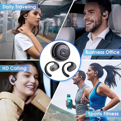 OWS Wireless Headphones Bluetooth Headset with Mics HiFi Stereo Sound Earphones Smart Touch Sports Waterproof Earbuds for phone