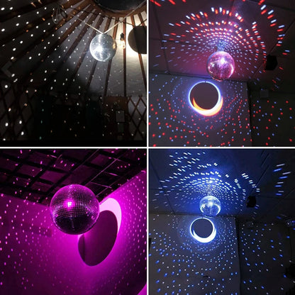 Glass Mirror Balls Reflective Glass Rotating Mirror Ball Hanging Mirror Disco Ball 8 Inches Glitter Glass Mirror Disco Ball