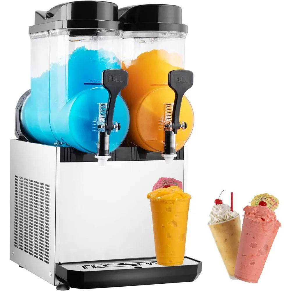 110V commercial snow mud machine, 15/30/45L stainless steel smoothie beverage machine, used for making ice juice tea and coffee - MarvelouStoree