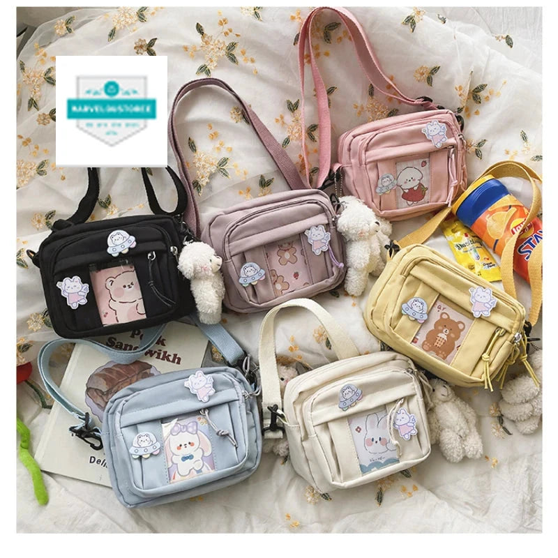 New Kawaii Bag Girls 2024 New JK Transparent Bag Small Crossbody Bag For Women Purses and Handbags Shoulder Bag Itabag Bolso