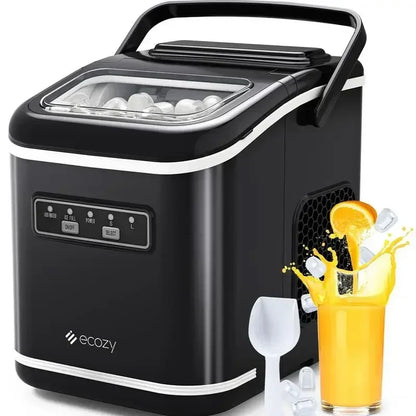 ecozy Ice Maker, Portable Ice Maker, 26lb, 9 Cubes in 6Min, Self-Cleaning, Kitchen Utensils