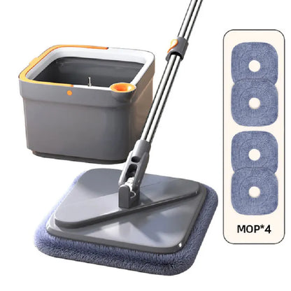 360 Spin Bucket Clean Mop With Bucket Water Purification Microfiber Sewage No Hand-Washing Household Cleaning Bucket Floor Mop