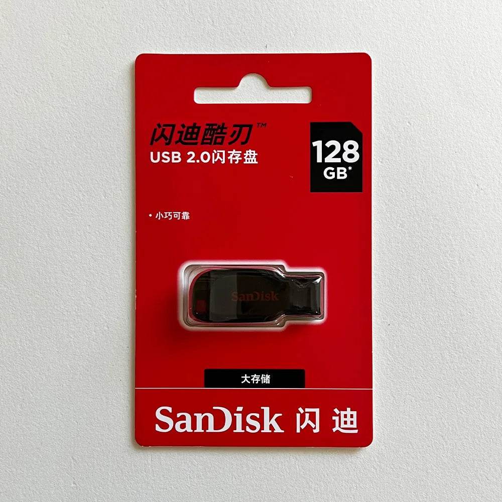 SanDisk SDCZ50 USB Flash Drive 128GB Mini Pen Drive 64GB Pendrive 32GB USB 2.0 Flash Drive 16GB Memory stick 8GB USB disk For PC - MarvelouStoree