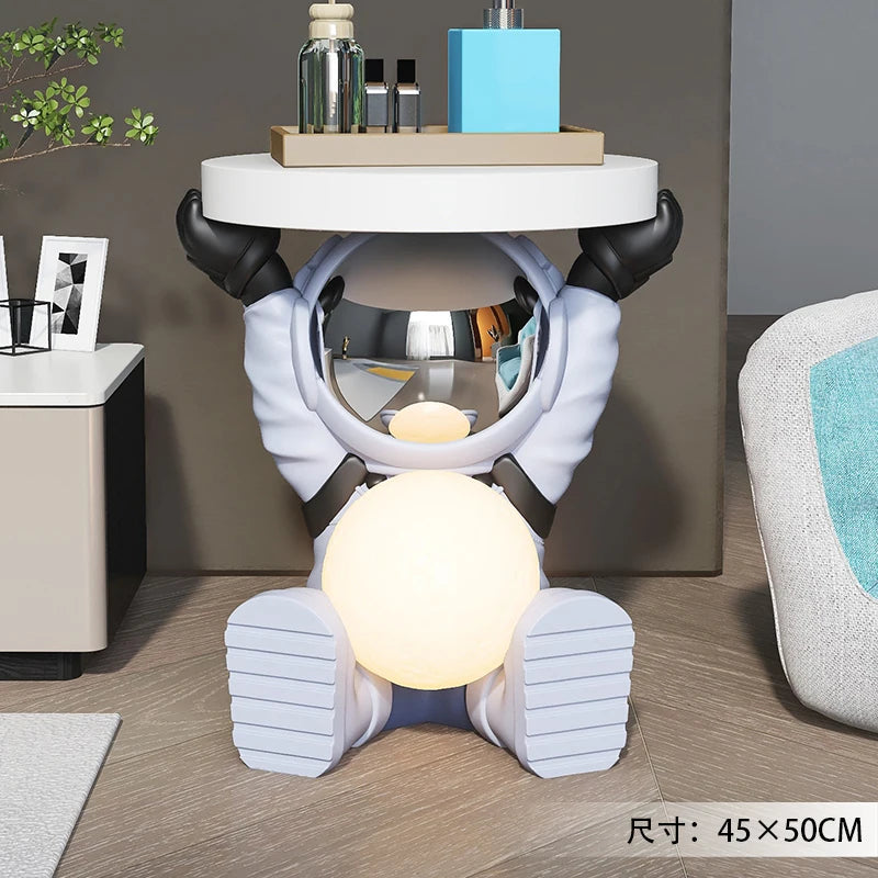 Astronaut Floor-standing Coffee Table, Home Accessories, Bedside Table, Smart Furniture, Light-emitting, Bluetooth Speaker