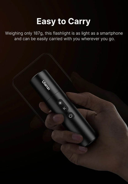 Ulanzi LM07 Videography Flashlight Bi-Color Dimmable Brightness Zoomable Light Photography Video Light for Outdoor - MarvelouStoree